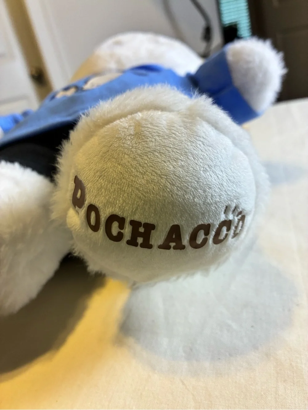 Rare Chocolate Chip Build-A-Bear  Sanrio Pochacco Dog Plush in Soccer Gear